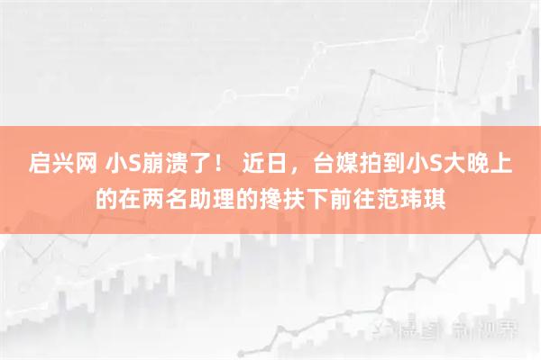 启兴网 小S崩溃了！ 近日，台媒拍到小S大晚上的在两名助理的搀扶下前往范玮琪