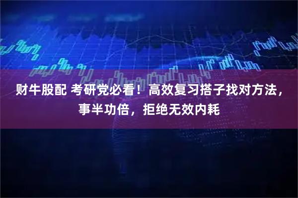 财牛股配 考研党必看！高效复习搭子找对方法，事半功倍，拒绝无效内耗